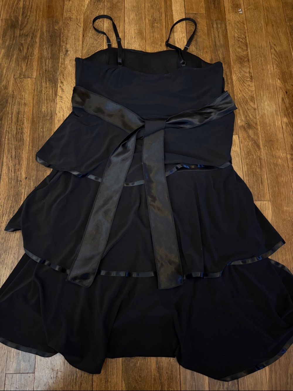 Deb Black Dress with Satin Label Detail - Picture 2 of 4
